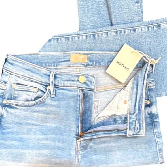 MOTHER The Insider Crop Step Fray Bootcut Jeans Limited Edition Wash Size 27 NEW - Picture 9 of 16